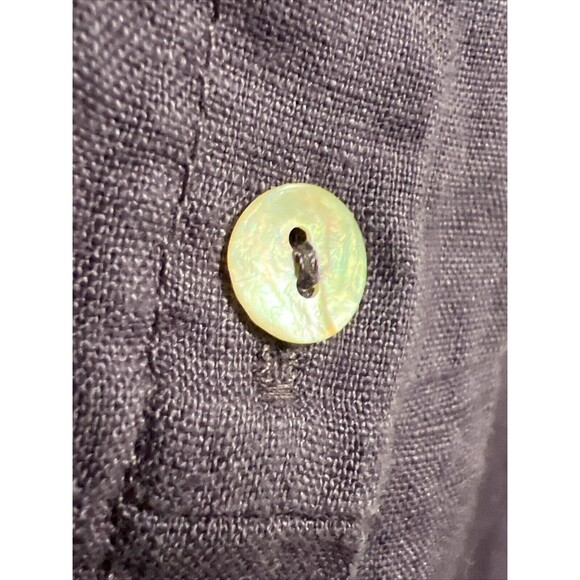 Amazhiyu Dress Small Purple Linen Button Down Midi Collar Sleeveless Pocket Boho - Picture 5 of 16